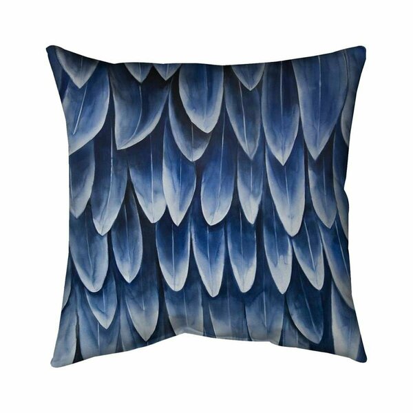 Fondo 20 x 20 in. Plumage Blue-Double Sided Print Indoor Pillow FO2773778